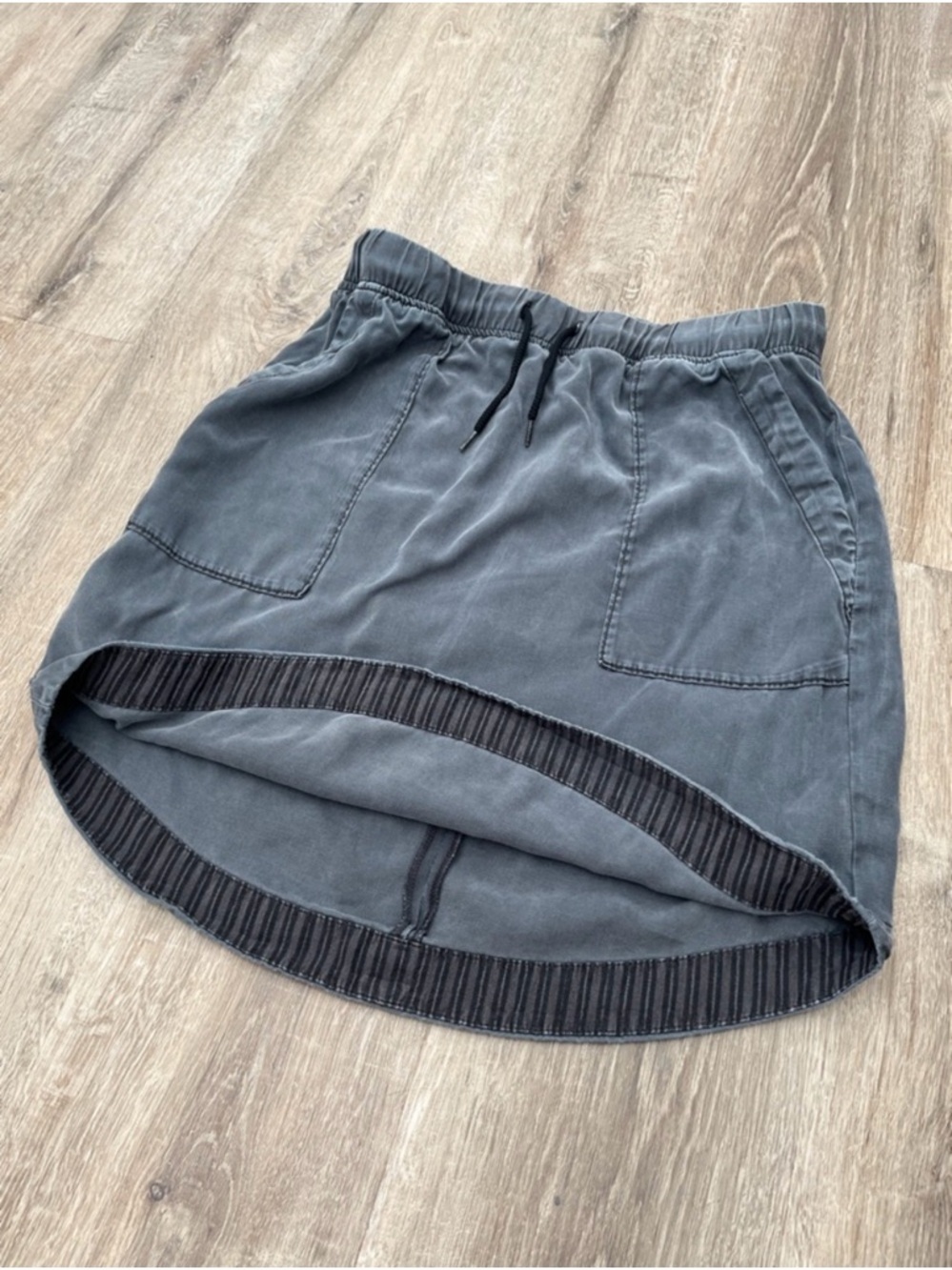 Anthropologie Charcoal Gray Utility Mini Skirt - Picture 5 of 7